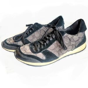 Coach Mason Signature Jacquard Suede Trainers